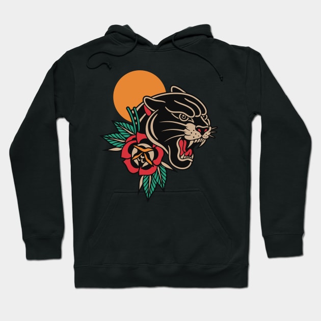 Traditional panther tattoo Hoodie by Inkshit13